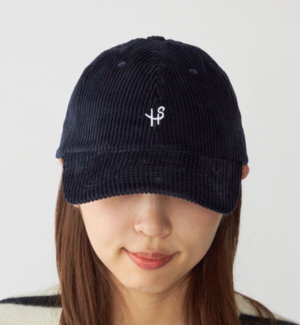 SHIPS「【WEB限定】SHIPS: ワンポイント ロゴ 刺繍 コーデュロイ オーバーフィット キャップ」|キャップ・キャスケット|