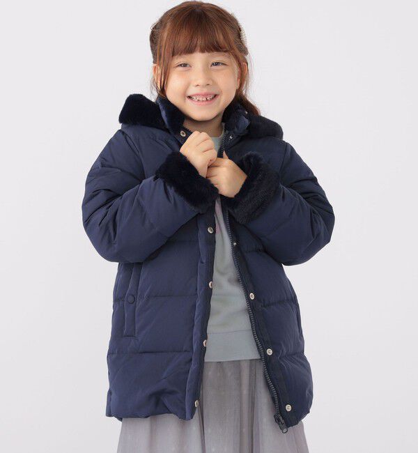 SHIPS KIDS「SHIPS KIDS:100～130cm /〈手洗い可能〉リバティ リサイクル ロング ダウン」|ダウン|