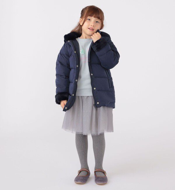SHIPS KIDS「SHIPS KIDS:100～130cm /〈手洗い可能〉リバティ リサイクル ロング ダウン」|ダウン|
