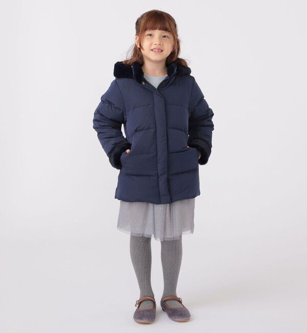 SHIPS KIDS「SHIPS KIDS:100～130cm /〈手洗い可能〉リバティ リサイクル ロング ダウン」|ダウン|