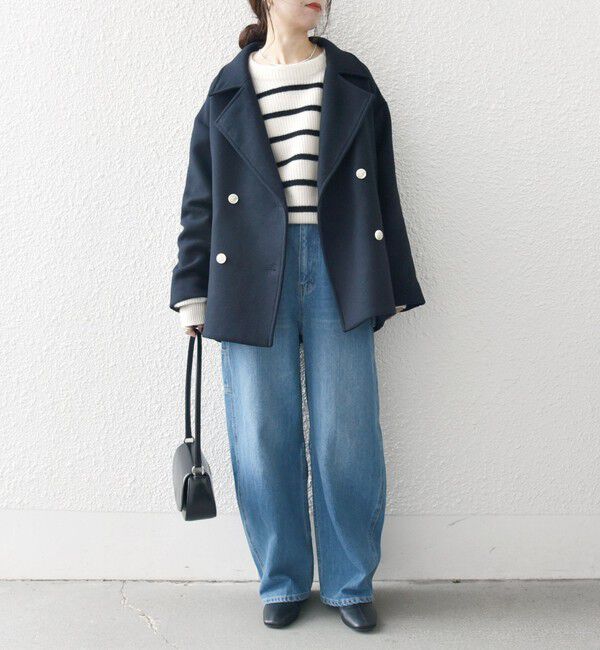 SHIPS any「SHIPS any: ウール ミックス コクーン ショート Pコート」|その他|