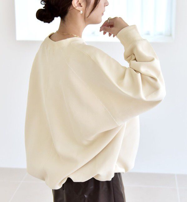 quaranciel「《一部追加予約》quaranciel:〈洗濯機可能〉ポンチ ドロスト ルーズ プルオーバー」|スウェット・ジャージ|