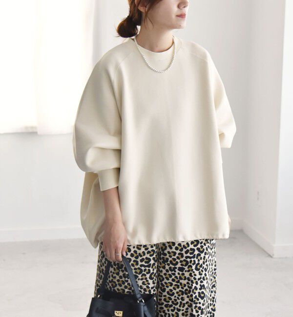 quaranciel「《一部追加予約》quaranciel:〈洗濯機可能〉ポンチ ドロスト ルーズ プルオーバー」|スウェット・ジャージ|