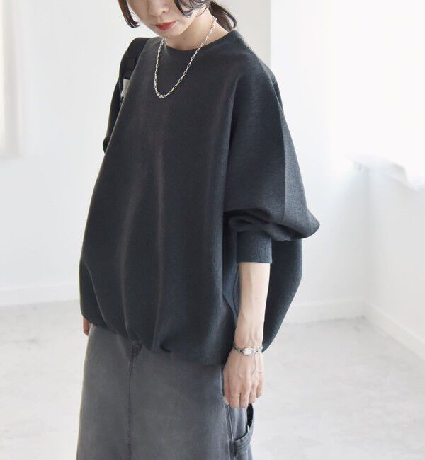 quaranciel「《一部追加予約》quaranciel:〈洗濯機可能〉ポンチ ドロスト ルーズ プルオーバー」|スウェット・ジャージ|