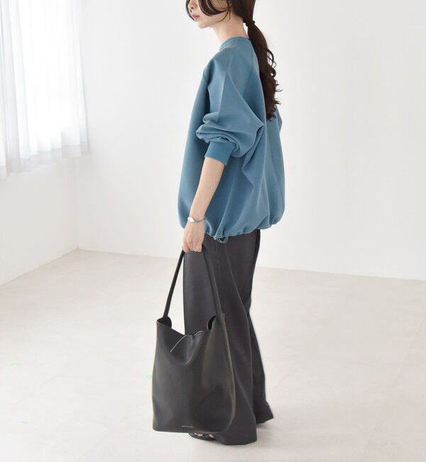 quaranciel「《一部追加予約》quaranciel:〈洗濯機可能〉ポンチ ドロスト ルーズ プルオーバー」|スウェット・ジャージ|