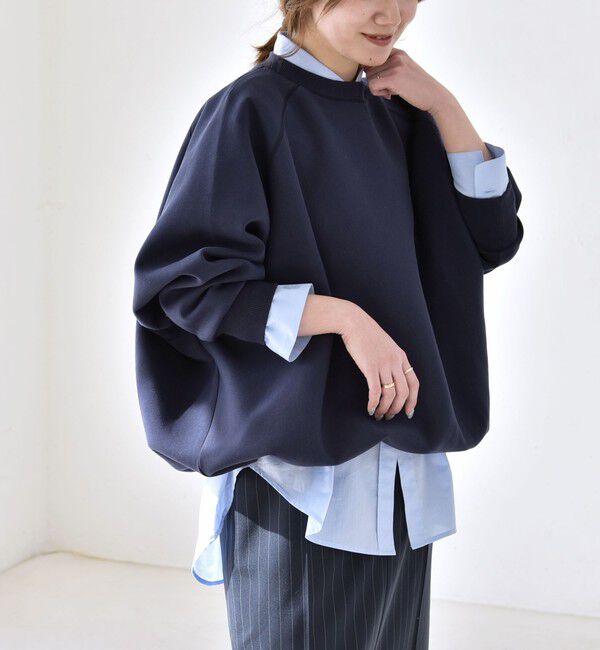 quaranciel「《一部追加予約》quaranciel:〈洗濯機可能〉ポンチ ドロスト ルーズ プルオーバー」|スウェット・ジャージ|