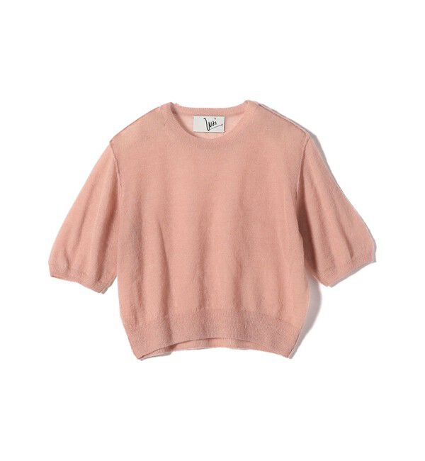 SHIPS for women「Wai＋:〈手洗い可能〉モヘヤブレンド 半袖 プルオーバー」|ニット・セーター|