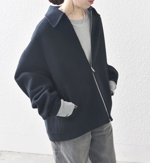 SHIPS any「SHIPS any: リバー メルトン オーバーサイズ ジップ ブルゾン◇」|ブルゾン・スタジャン|