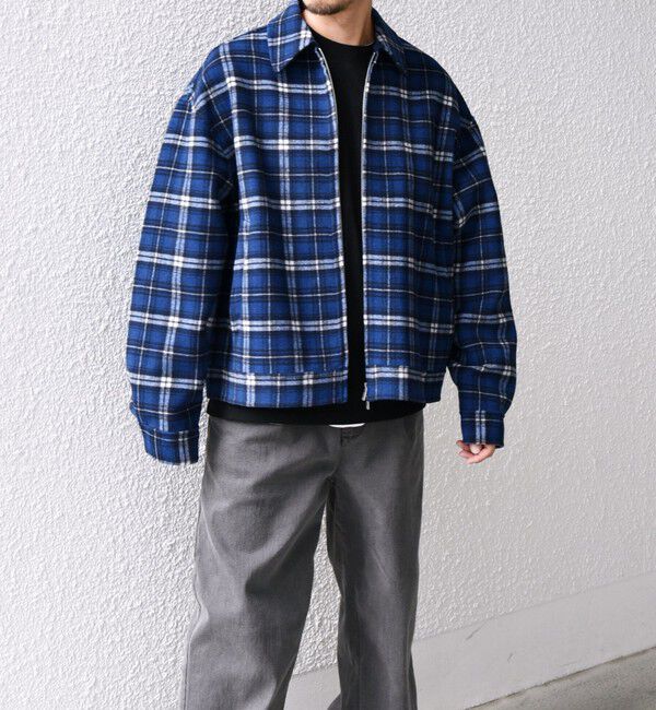 SHIPS any「SHIPS any: リバー メルトン オーバーサイズ ジップ ブルゾン◇」|ブルゾン・スタジャン|ダークブルー