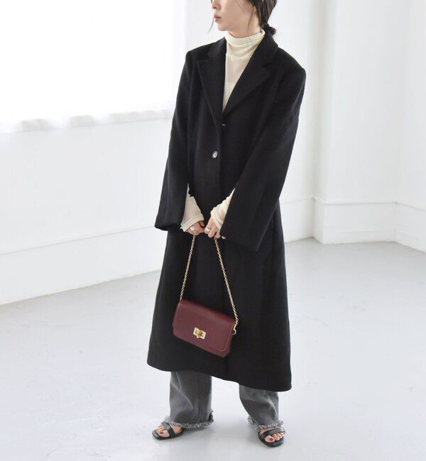 quaranciel「quaranciel: ウール ウエストシェイプ チェスター ロング コート」|チェスターコート|