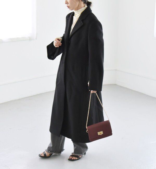 quaranciel「quaranciel: ウール ウエストシェイプ チェスター ロング コート」|チェスターコート|