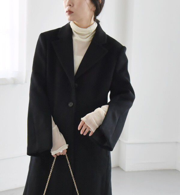 quaranciel「quaranciel: ウール ウエストシェイプ チェスター ロング コート」|チェスターコート|