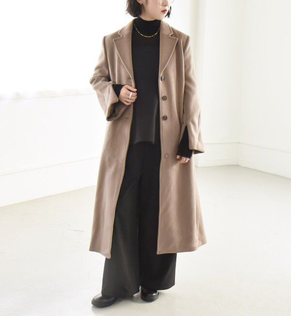 quaranciel「quaranciel: ウール ウエストシェイプ チェスター ロング コート」|チェスターコート|