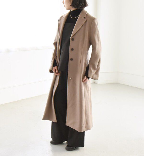 quaranciel「quaranciel: ウール ウエストシェイプ チェスター ロング コート」|チェスターコート|