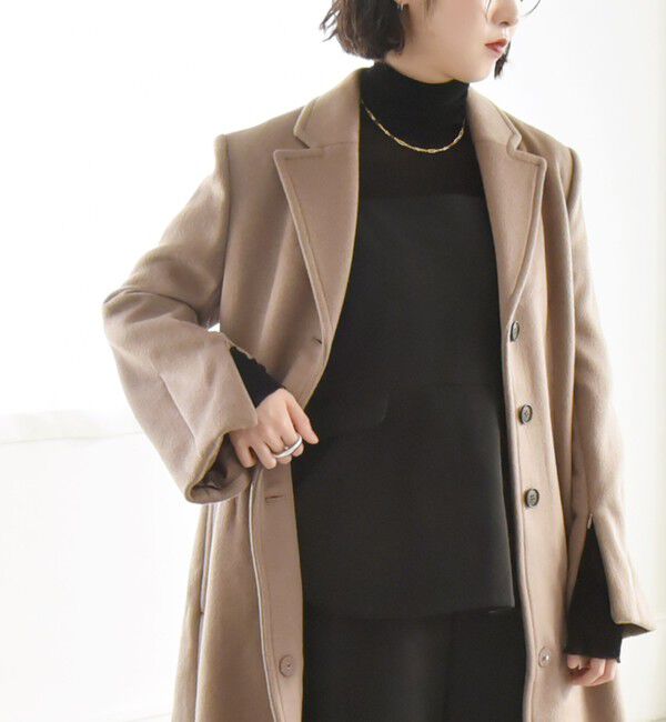 quaranciel「quaranciel: ウール ウエストシェイプ チェスター ロング コート」|チェスターコート|