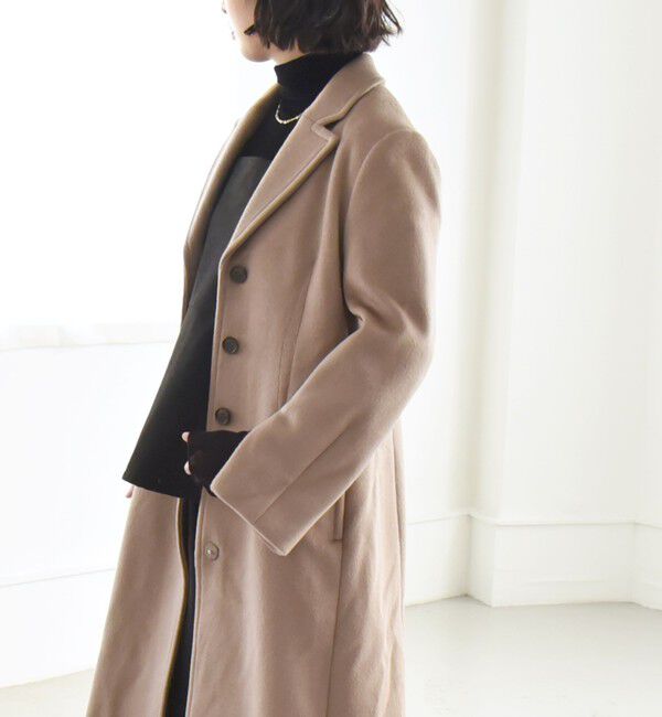 quaranciel「quaranciel: ウール ウエストシェイプ チェスター ロング コート」|チェスターコート|
