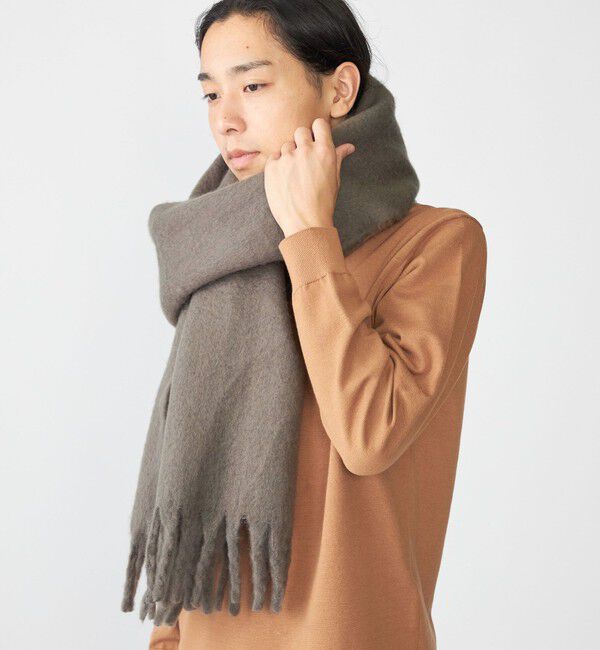 SHIPS「【WEB限定】SHIPS:〈洗濯機可能〉ボリューム マフラー (ソリッド)」|マフラー|