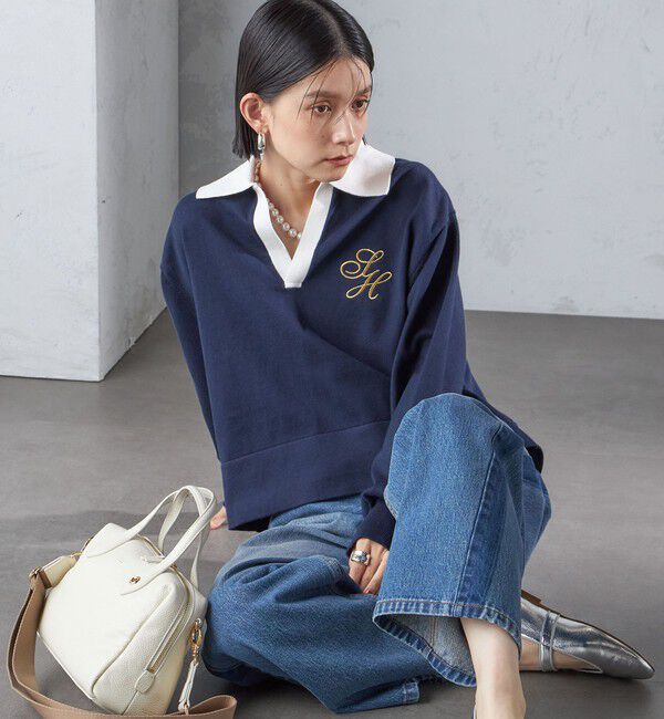 SHIPS for women「〈手洗い可能〉エンブレム ラガー ニット」|ニット・セーター|