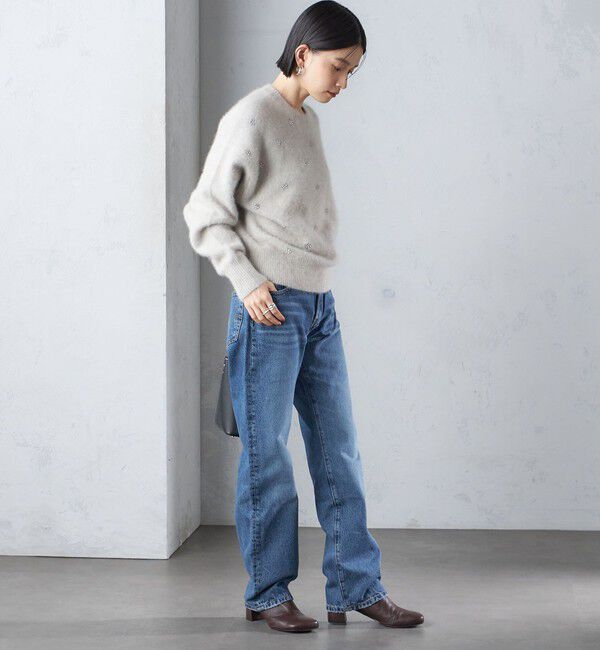 SHIPS for women「〈手洗い可能〉ビジュー FOX クルーネック プルオーバー」|ニット・セーター|