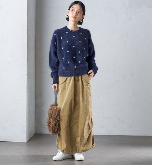 SHIPS for women「〈手洗い可能〉ビジュー FOX クルーネック プルオーバー」|ニット・セーター|