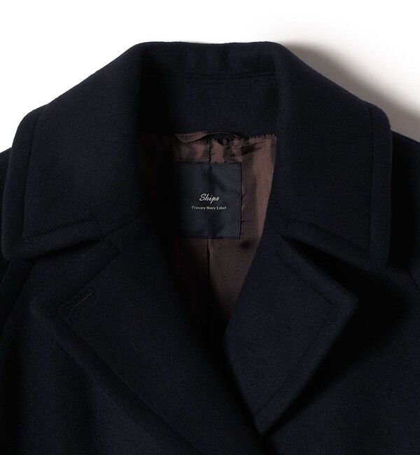 SHIPS for women「SHIPS Primary Navy Label:ネイビー Pコート」|ピーコート|
