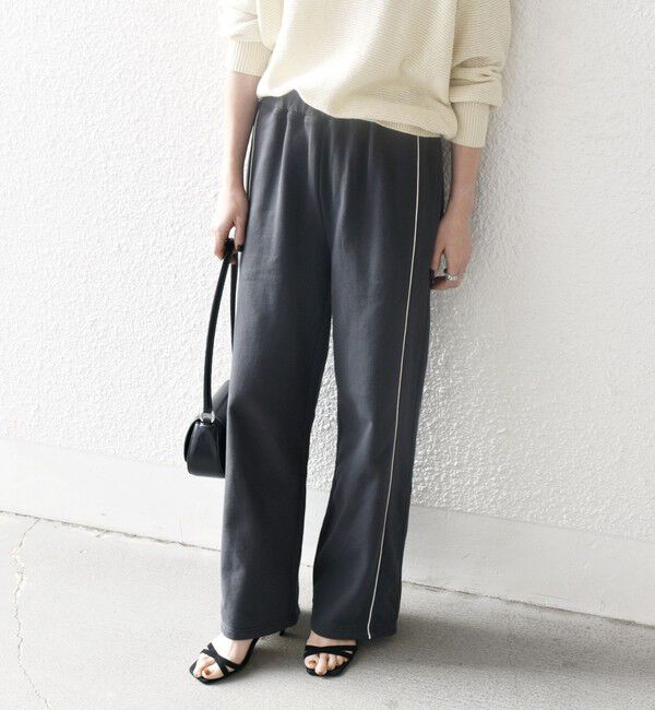 SHIPS any「SHIPS any:〈洗濯機可能〉USAコットン 裏毛 サイドライン スウェット パンツ」|その他|グレー