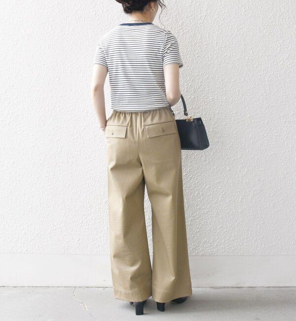 SHIPS any「【SHIPS any別注】PETIT BATEAU: ロゴ プリント コンパクト ボーダー TEE 25SS」|Tシャツ・カットソー|