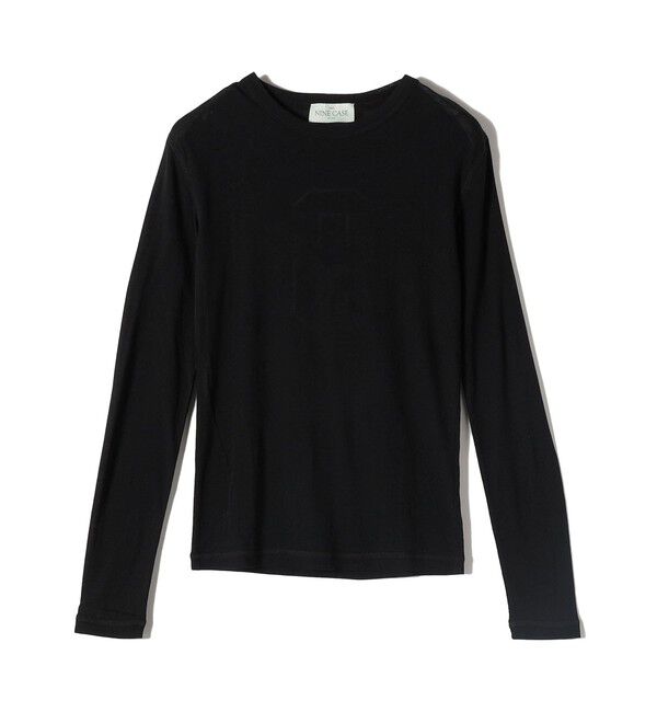 SHIPS for women「SHIPS NINE CASE:〈洗濯機可能〉ロゴ ロング スリーブ TEE」|Tシャツ・カットソー|