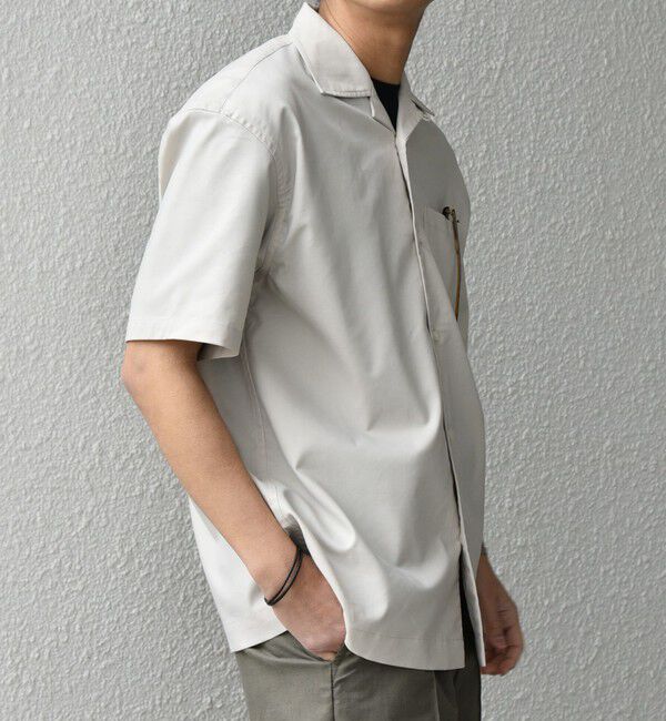 SHIPS any「SHIPS any:〈接触冷感/遮熱等〉ハイブリッドリネン オープンカラー シャツ(セットアップ対応)◇」|シャツ・ブラウス|