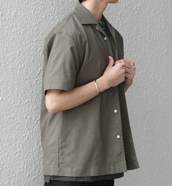 SHIPS any「SHIPS any:〈接触冷感/遮熱等〉ハイブリッドリネン オープンカラー シャツ(セットアップ対応)◇」|シャツ・ブラウス|