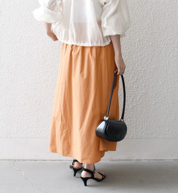 SHIPS any「SHIPS any:〈洗濯機可能〉ポプリン タック フレア ギャザー スカート」|フレア|