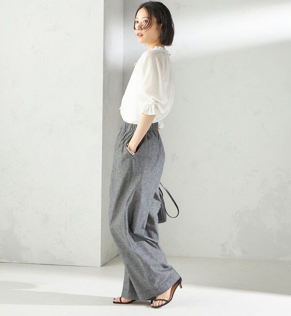 SHIPS for women「〈洗濯機可能〉前後 2WAY フリル リボン シアー ブラウス」|シャツ・ブラウス|