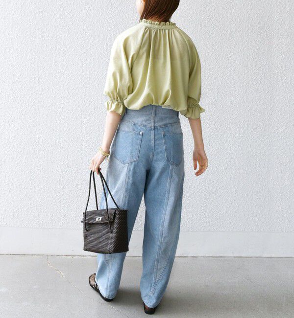 SHIPS for women「〈洗濯機可能〉前後 2WAY フリル リボン シアー ブラウス」|シャツ・ブラウス|