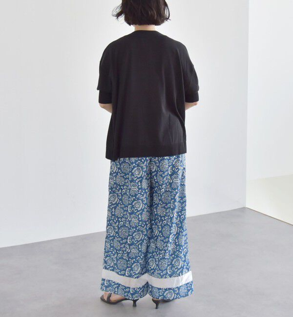 quaranciel「quaranciel:〈接触冷感〉 ワイド Vネック ハーフスリーブ シアー カーディガン」|カーディガン|