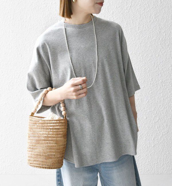 SHIPS any「SHIPS any:〈接触冷感/汗染み防止加工/洗濯機可能〉ラウンドヘム クルー ビッグ TEE」|Tシャツ・カットソー|