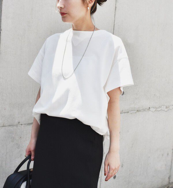 quaranciel「quaranciel:〈洗濯機可能〉カノコ Vガゼット ショートスリーブ クルーネック TEE」|Tシャツ・カットソー|