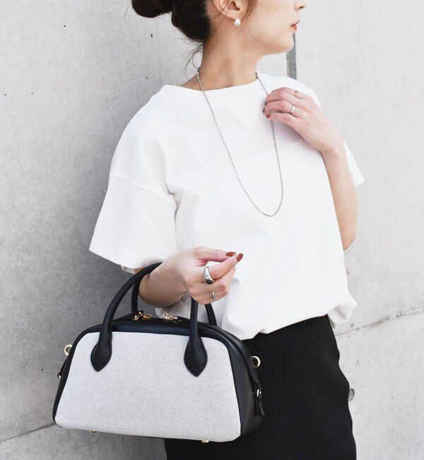 quaranciel「quaranciel:〈洗濯機可能〉カノコ Vガゼット ショートスリーブ クルーネック TEE」|Tシャツ・カットソー|