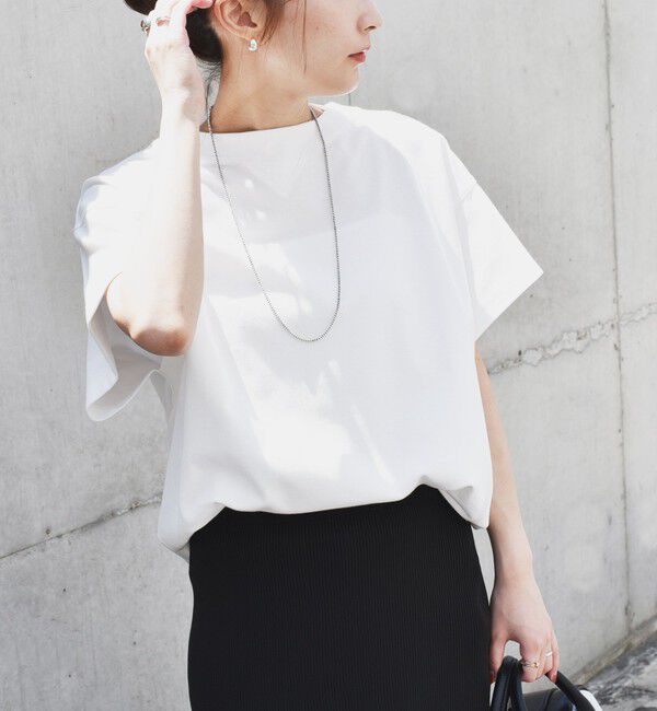 quaranciel「quaranciel:〈洗濯機可能〉カノコ Vガゼット ショートスリーブ クルーネック TEE」|Tシャツ・カットソー|