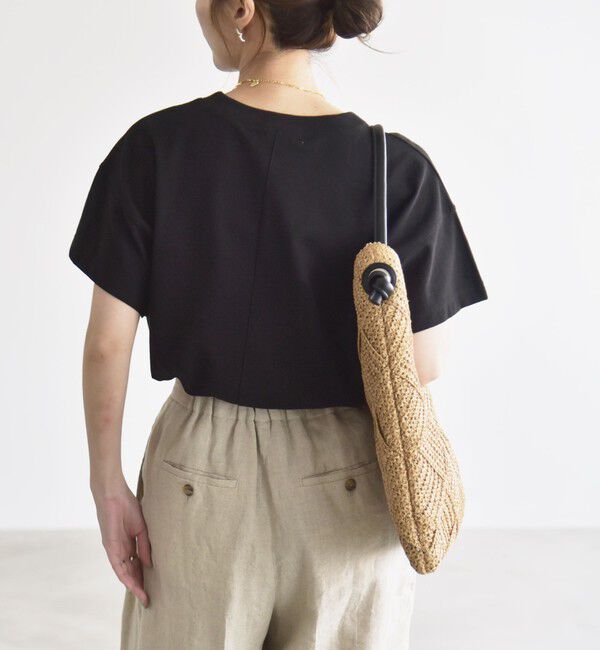 quaranciel「quaranciel:〈洗濯機可能〉カノコ Vガゼット ショートスリーブ クルーネック TEE」|Tシャツ・カットソー|