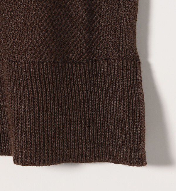 quaranciel「quaranciel:〈手洗い可能〉ラミー ミックス Vネック ノースリーブ シアー ニット」|ニット・セーター|