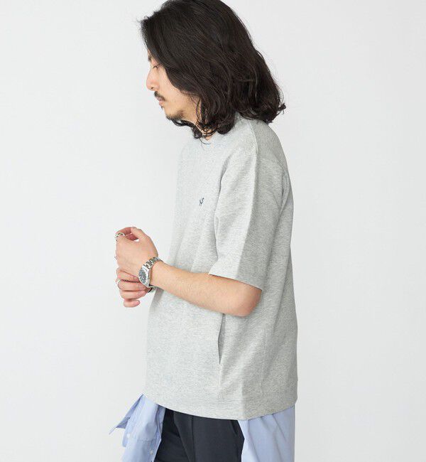 SHIPS「【WEB限定】SHIPS: テレワーク ビズ ワンポイントロゴ ポンチ Tシャツ」|Tシャツ・カットソー|