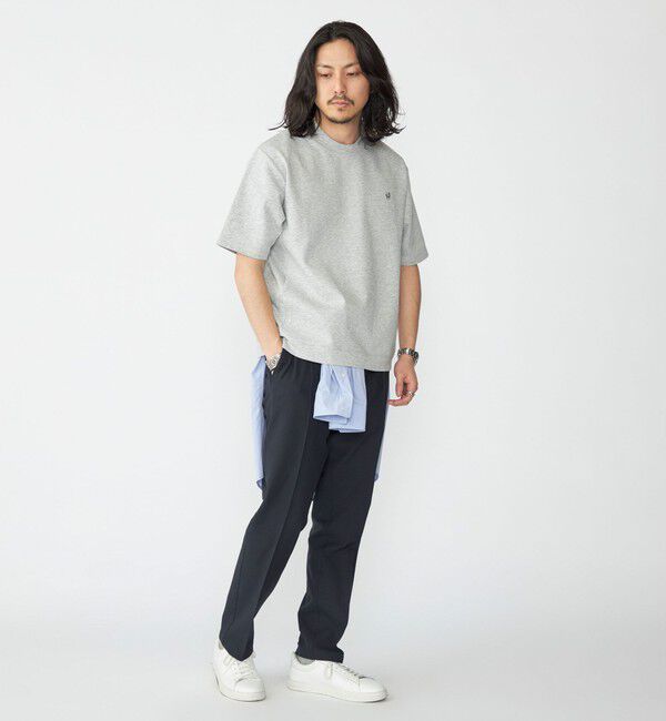 SHIPS「【WEB限定】SHIPS: テレワーク ビズ ワンポイントロゴ ポンチ Tシャツ」|Tシャツ・カットソー|