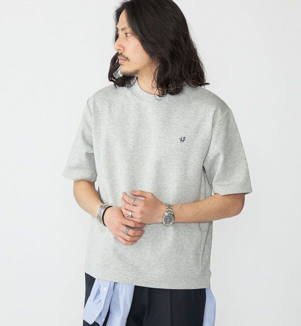 SHIPS「【WEB限定】SHIPS: テレワーク ビズ ワンポイントロゴ ポンチ Tシャツ」|Tシャツ・カットソー|