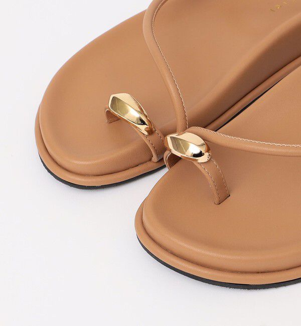 quaranciel「《一部追加予約》quaranciel: メタル サムリング ストラップ プラットフォーム サンダル」|サンダル|