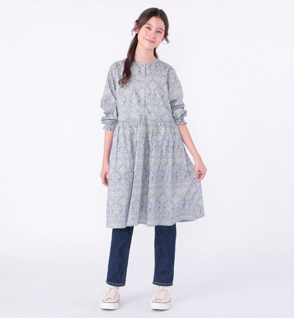 SHIPS KIDS「SHIPS KIDS:140～150cm / リバティ 長袖 ワンピース」|ワンピース|