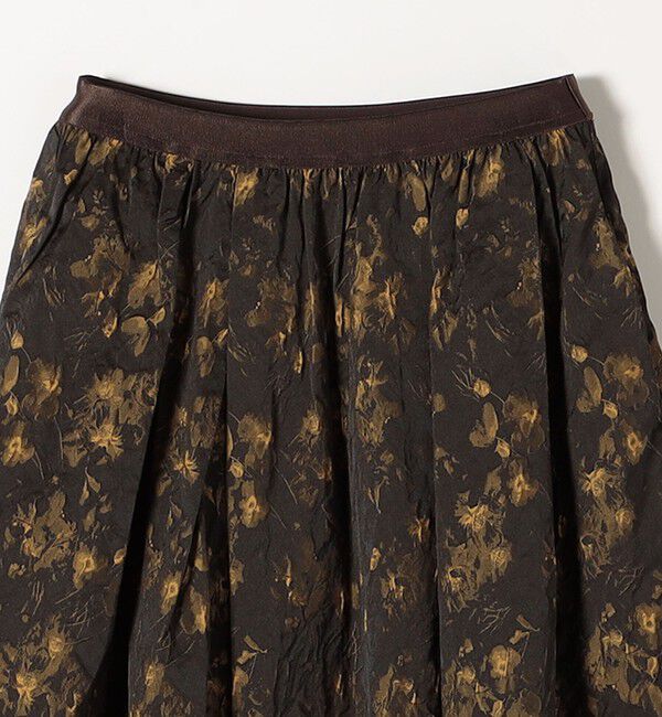 quaranciel「quaranciel:〈洗濯機可能〉フラワー ジャカード タック ギャザー フレア スカート」|フレア|