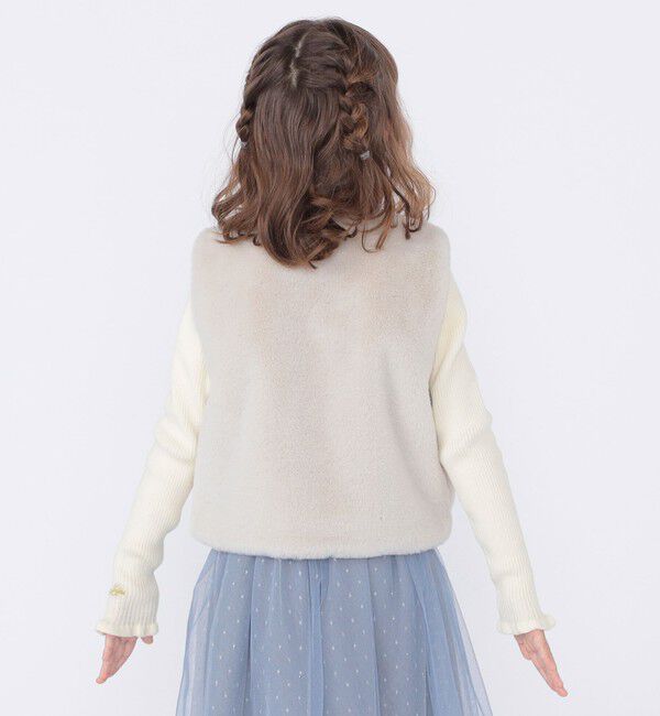 SHIPS KIDS「SHIPS KIDS:100～140cm / フェイクファー リバティ ベスト」|ダウンベスト・ベスト|