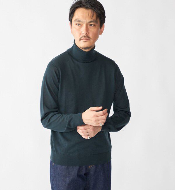 SHIPS「SHIPS:〈手洗い可能〉HANDFRAME 16ゲージ タートルネック プルオーバー ニット」|ニット・セーター|