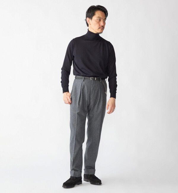 SHIPS「SHIPS:〈手洗い可能〉HANDFRAME 16ゲージ タートルネック プルオーバー ニット」|ニット・セーター|