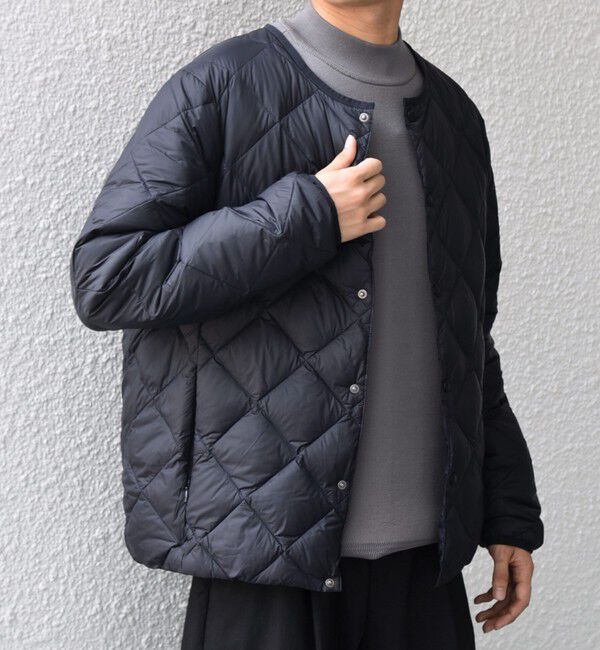 SHIPS any「【SHIPS any別注】TAION:〈手洗い可能〉ダイヤキルト インナー ダウン カーディガン◇」|ダウン|ネイビー